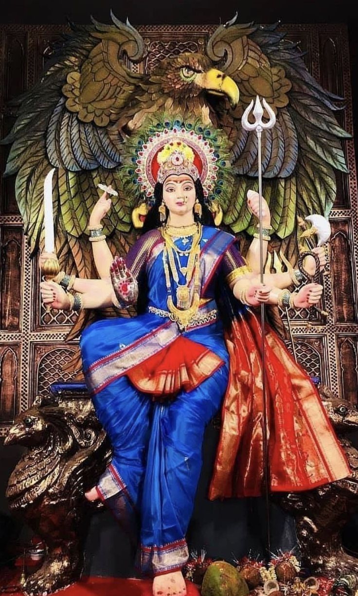 Goddess Ambe Maa on lion throne