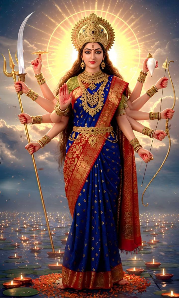 Divine Ambe Maa with multiple arms