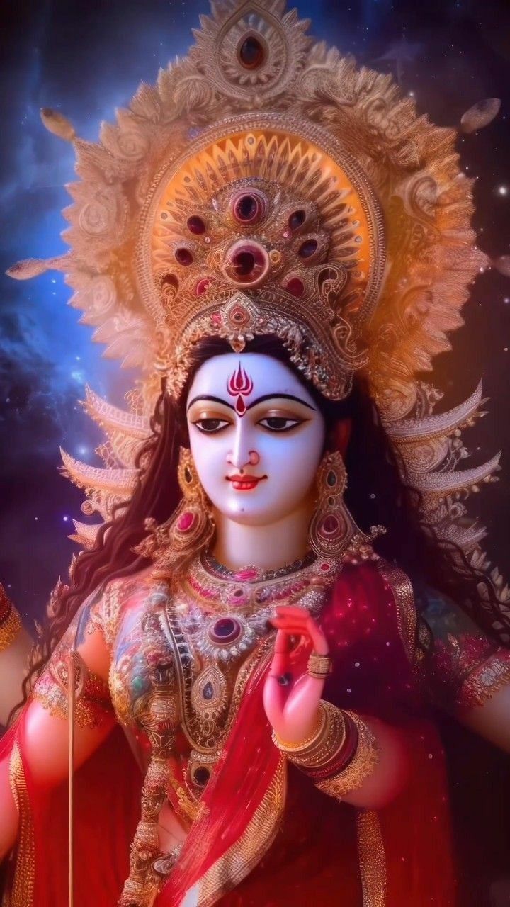 Ambe Maa, a divine and powerful goddess.