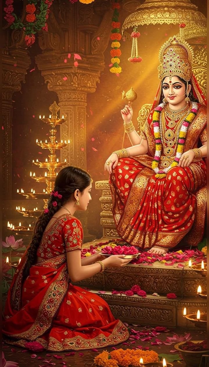 Ambe Maa bestows blessings upon devotee