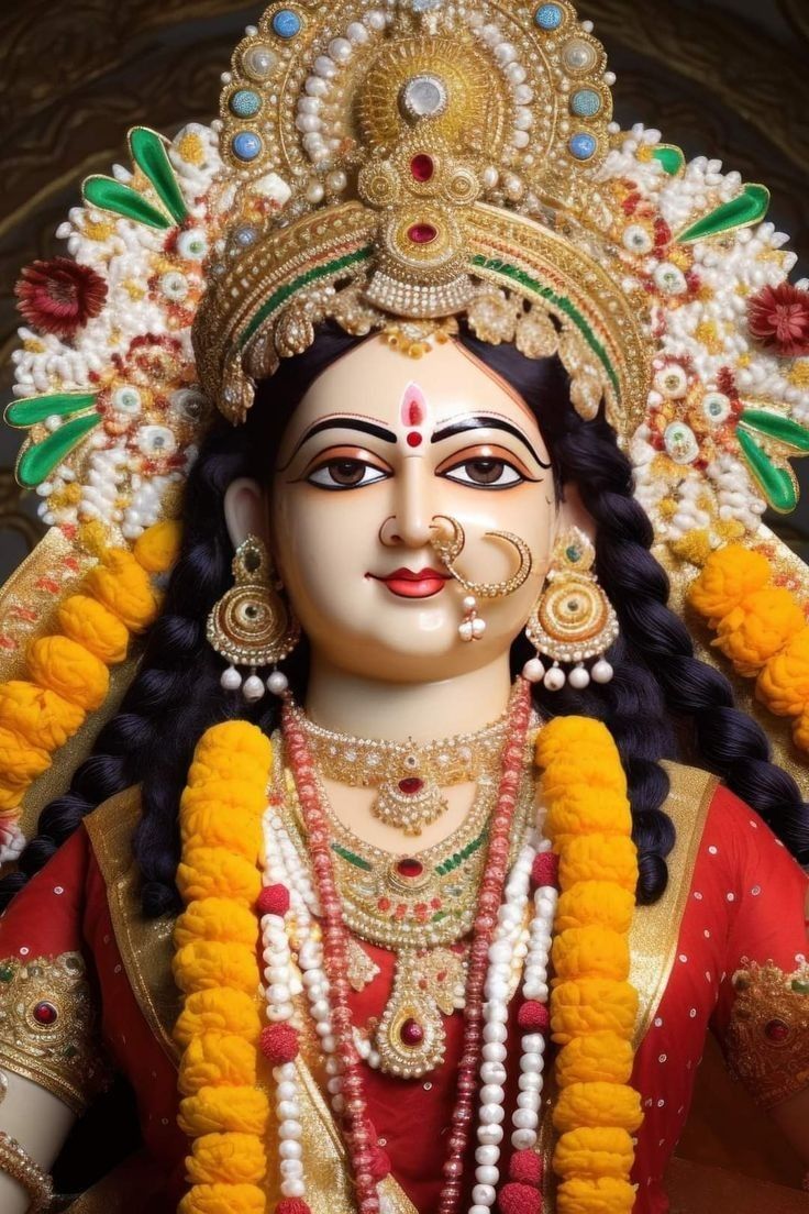 Close-up of Devi Ambe\'s serene face