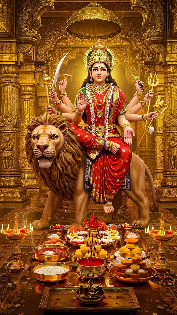 Ambe Maa Durga riding a lion