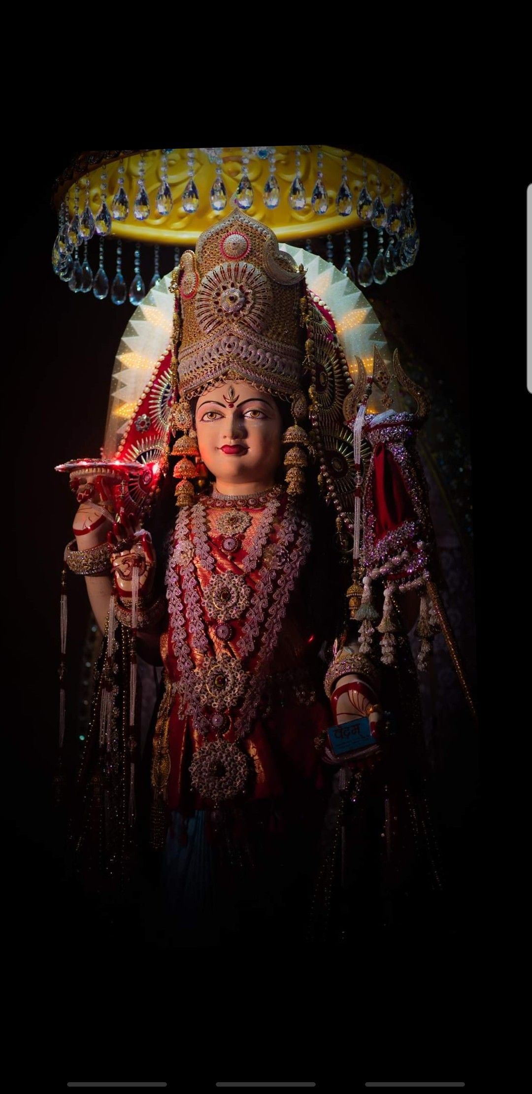 Ambe Maa\'s divine and radiant portrait.