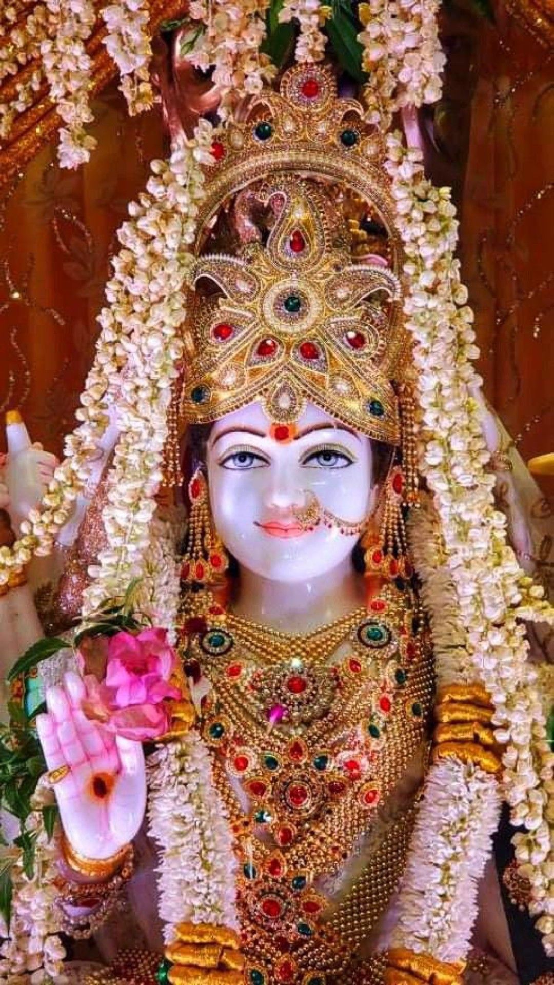 Ambe Maa with floral decorations