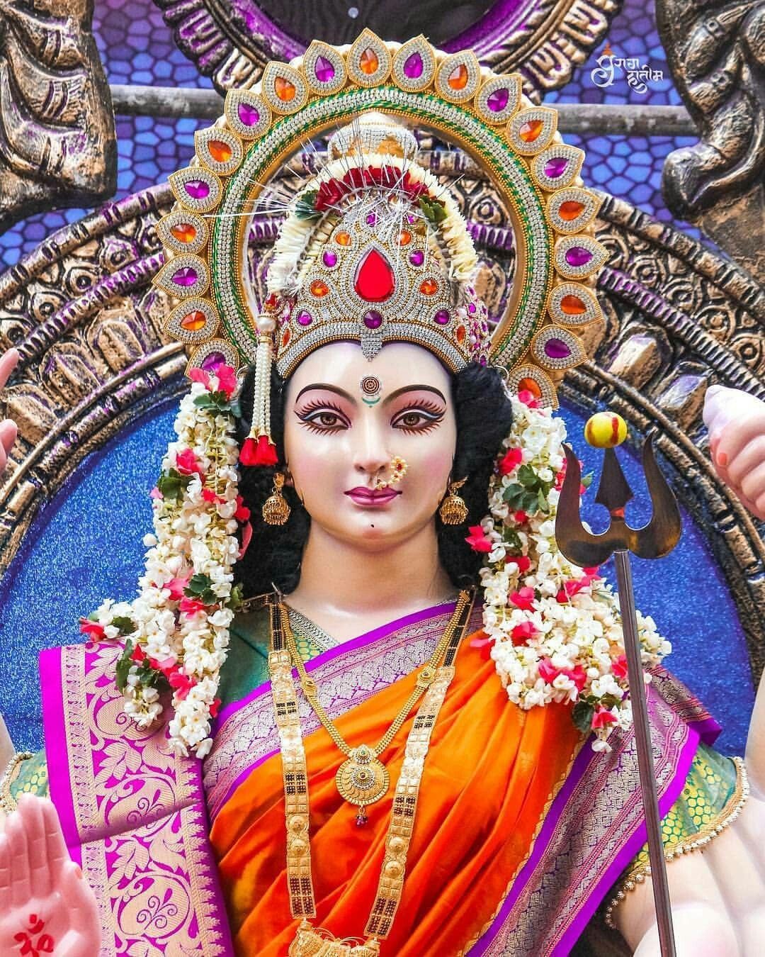 Goddess Ambe Maa in floral attire