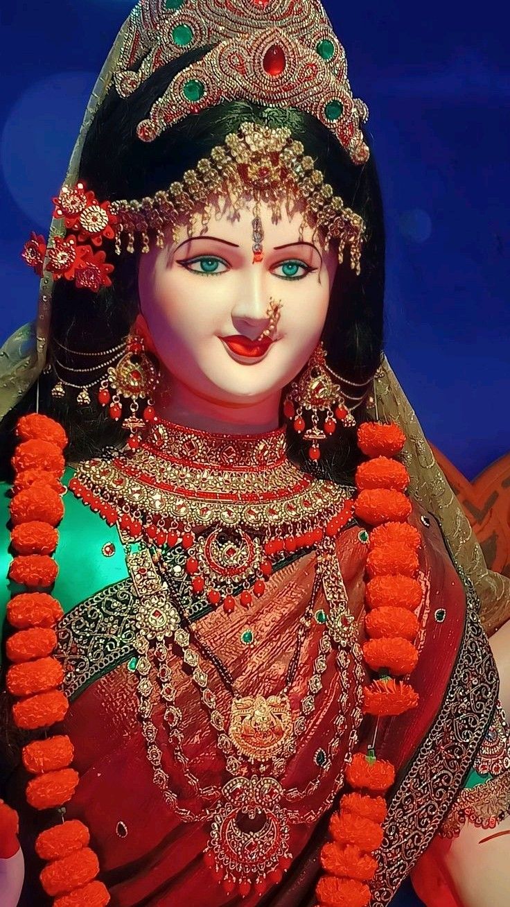 Divine Ambe Maa face close-up portrait