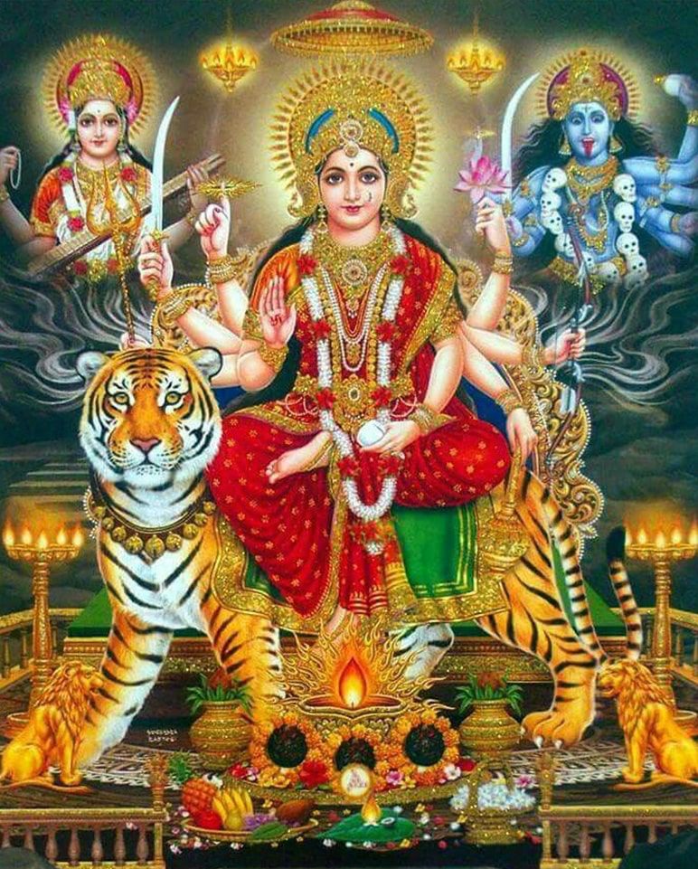 Ambe Maa Durga Kali Saraswati divine image