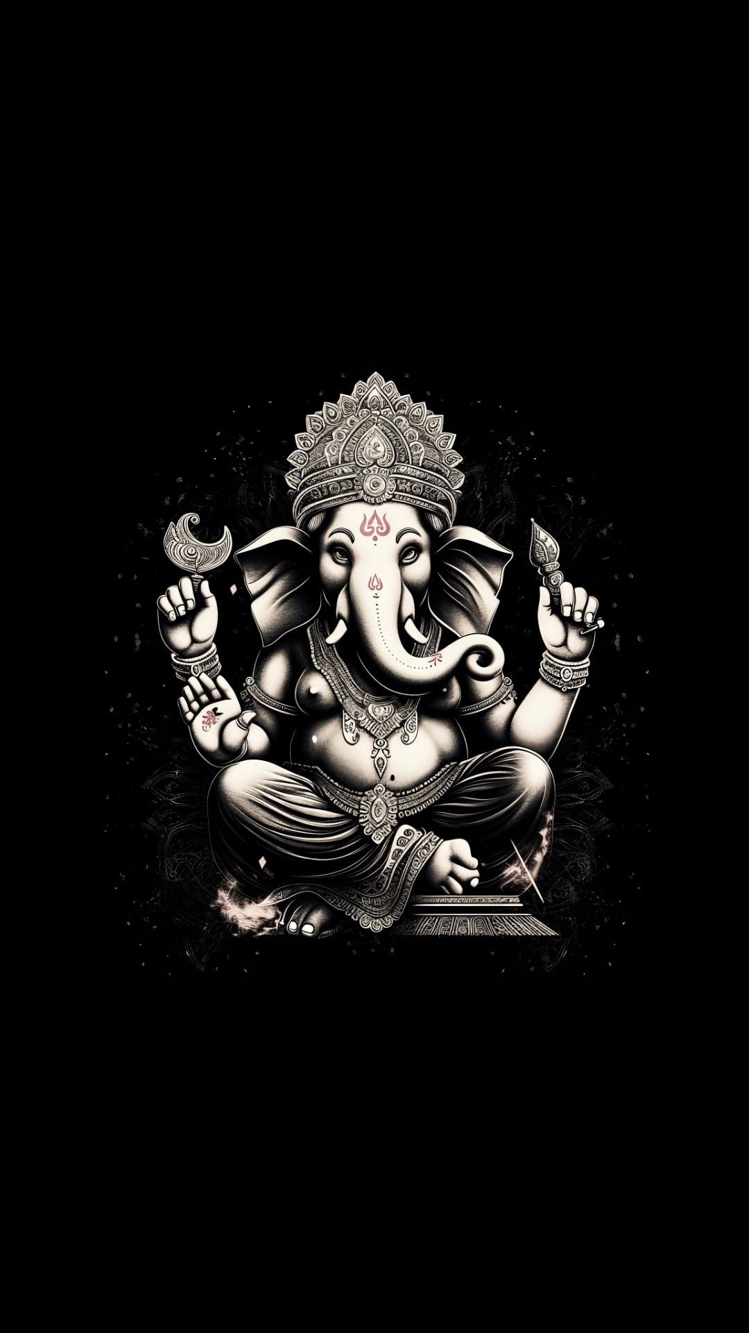 Lord Ganesha majestic portrait wallpaper