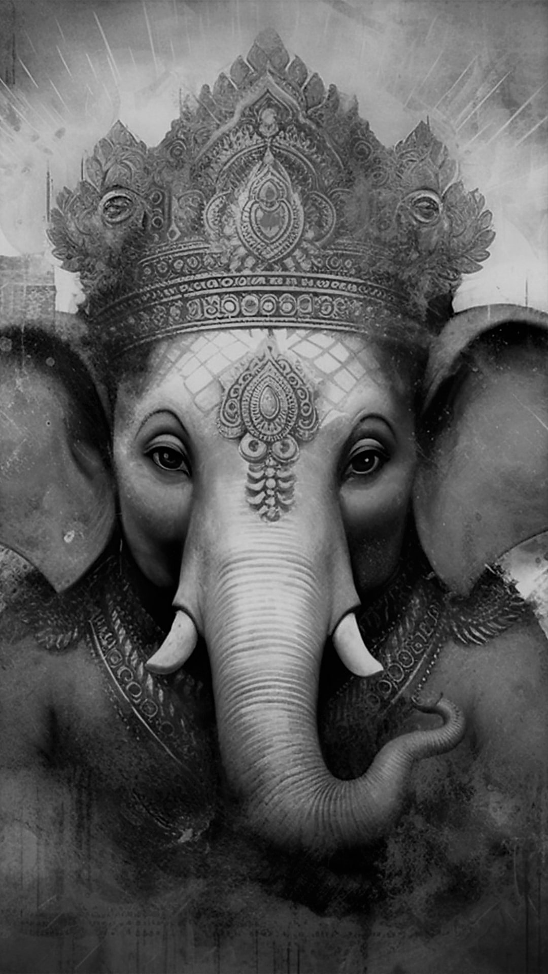 Ganesha portrait, majestic elephant head