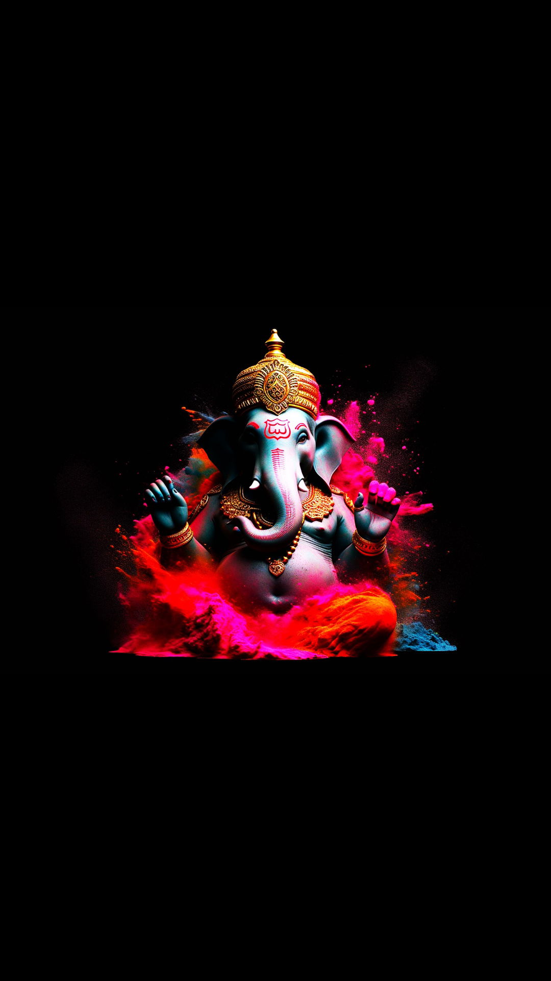 Colorful portrait of Lord Ganesha