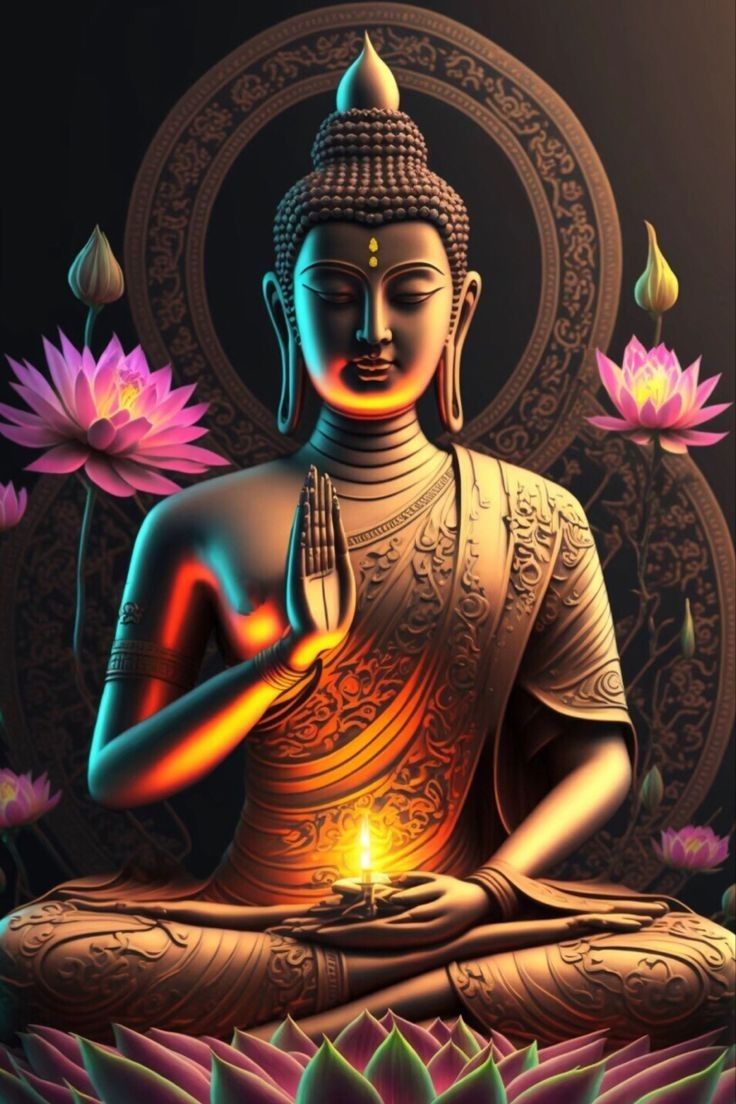 Buddha in peaceful meditation pose
