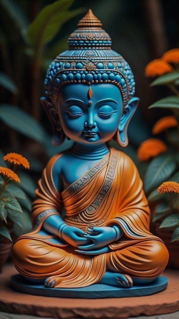 Buddha statue in meditative pose
