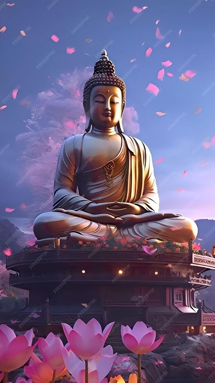 Buddha seated in lotus position