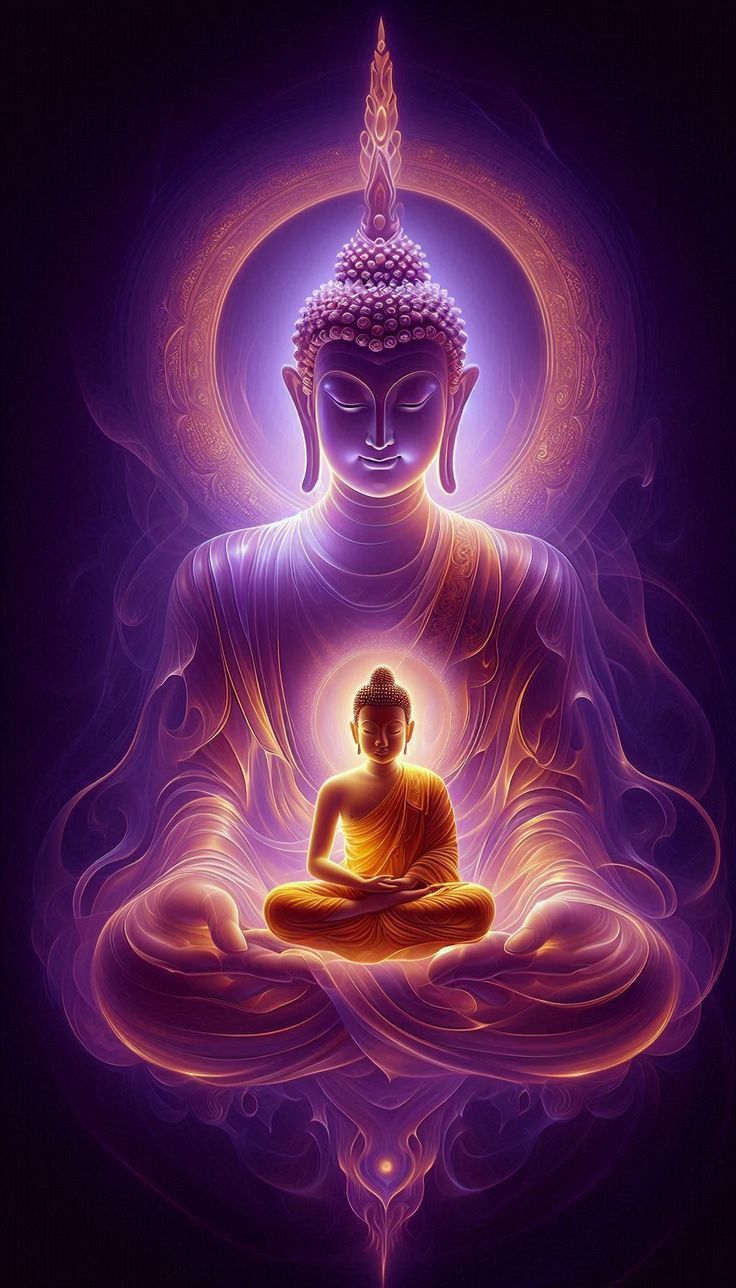 Gautam Buddha in peaceful meditation.