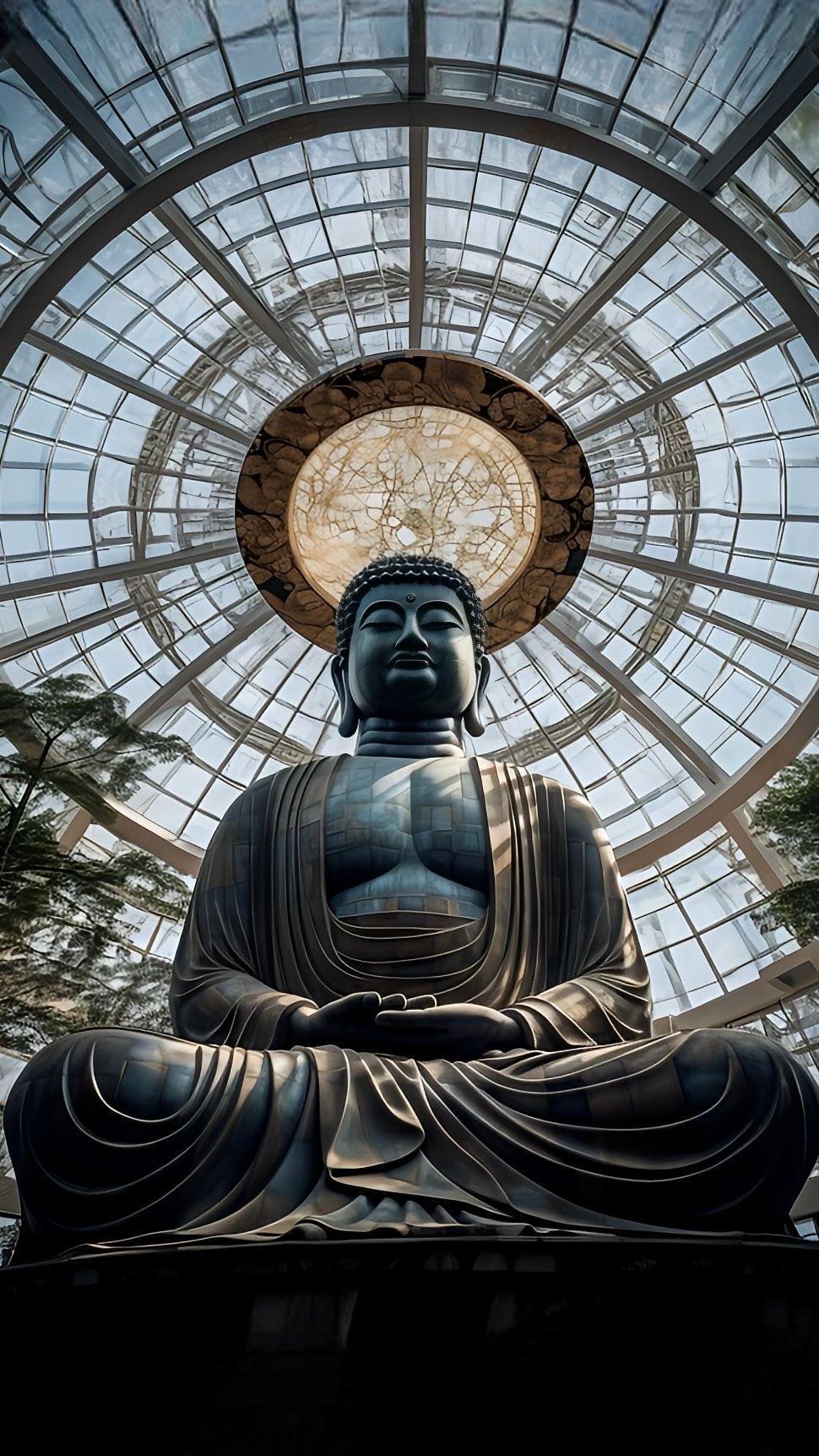 Buddha statue in meditative pose