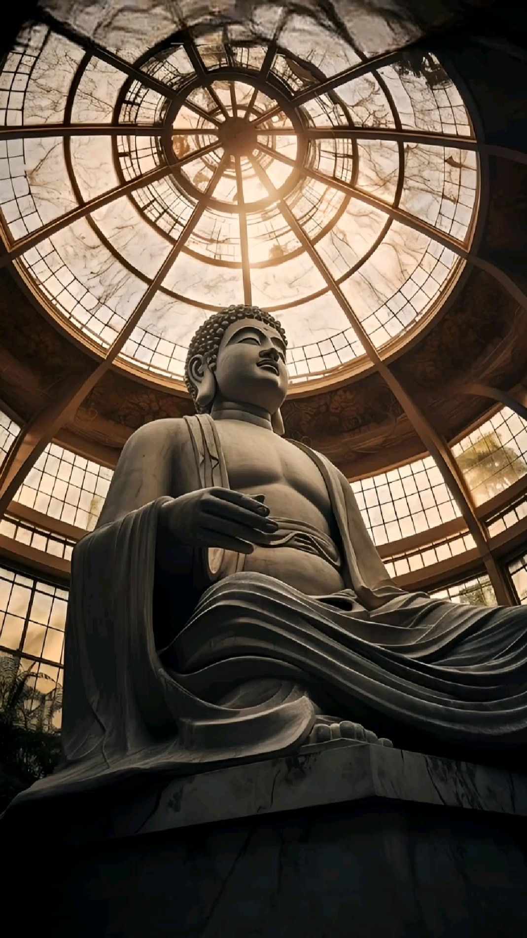 Buddha statue in a temple setting