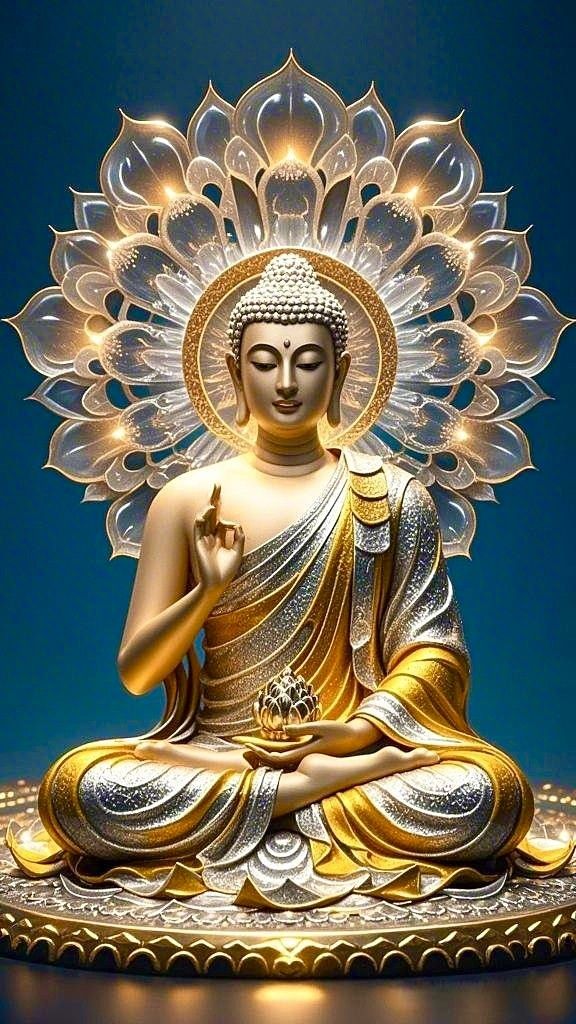 Buddha in meditative lotus pose
