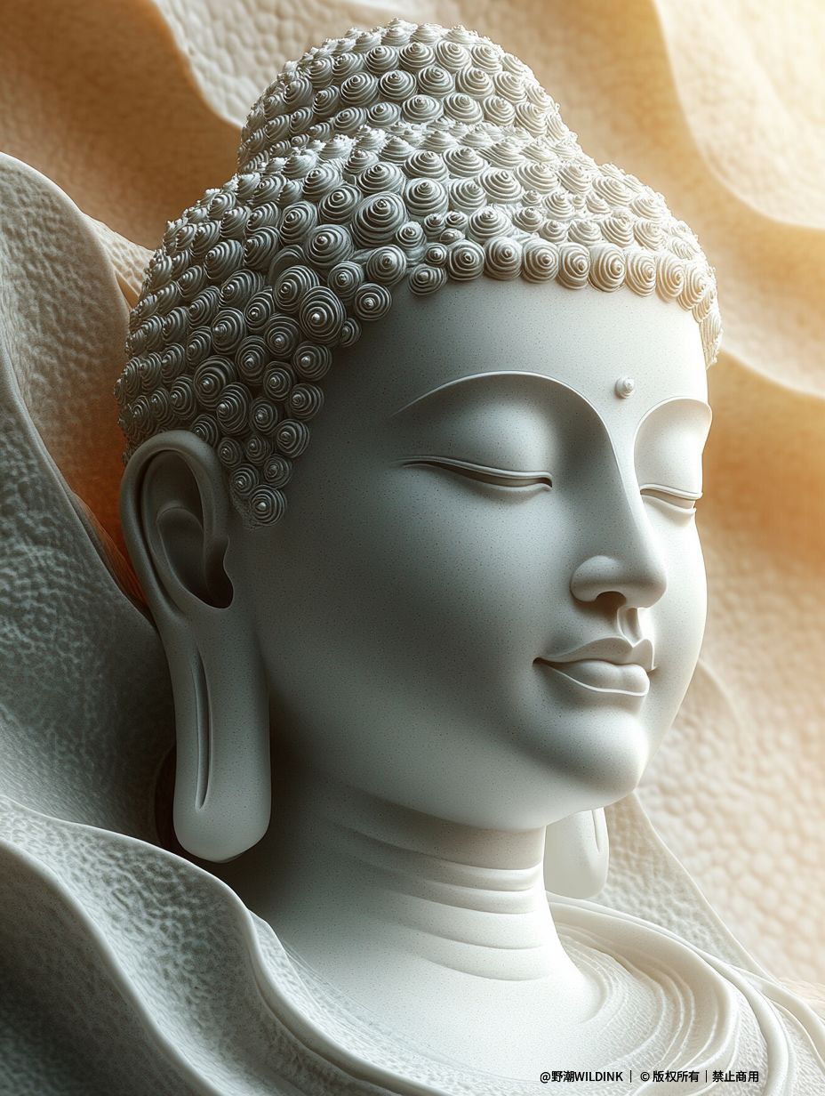 Buddha head serene peaceful close-up