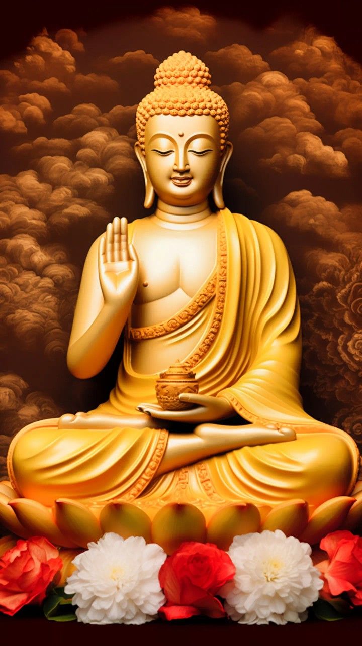 Golden Buddha offering a blessing