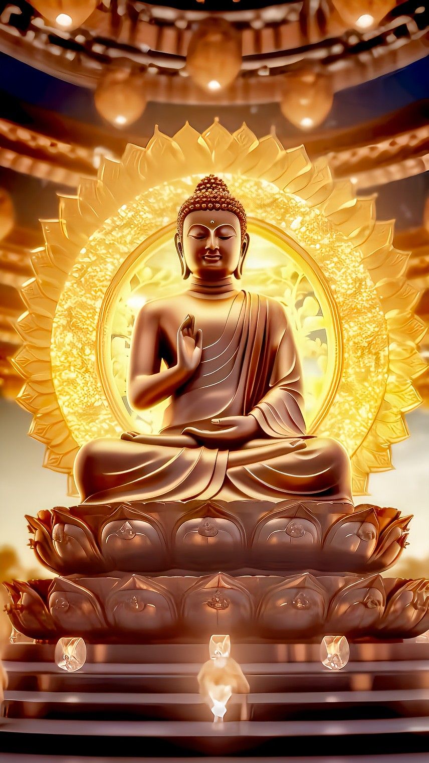 Gautam Buddha in peaceful meditation pose