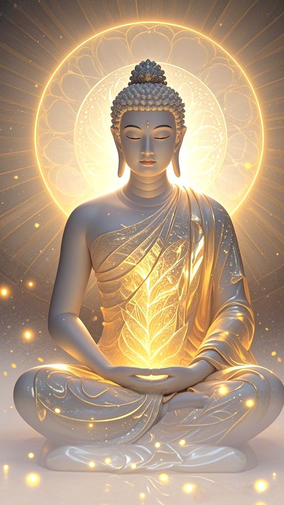 Buddha in meditative lotus position