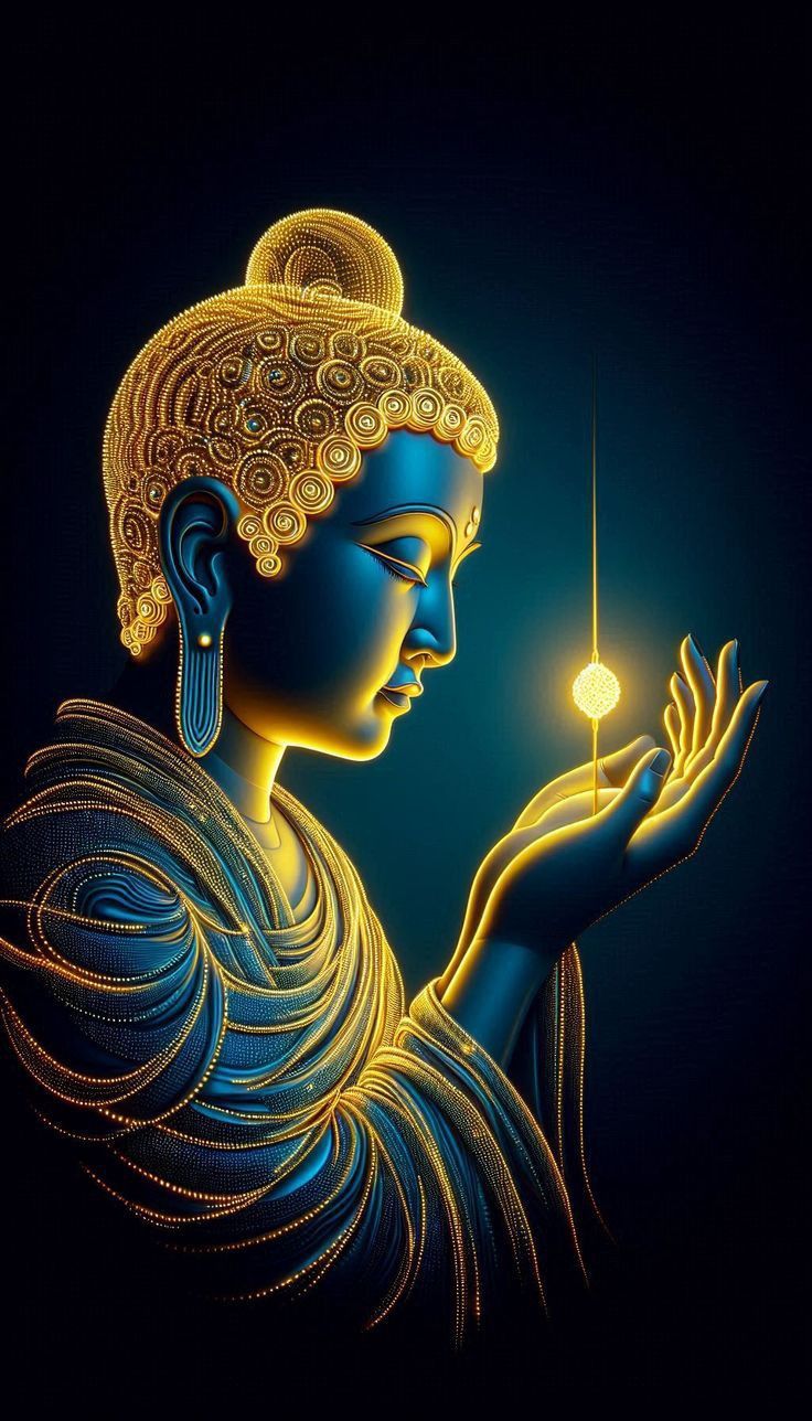 Buddha holding a radiant orb of light