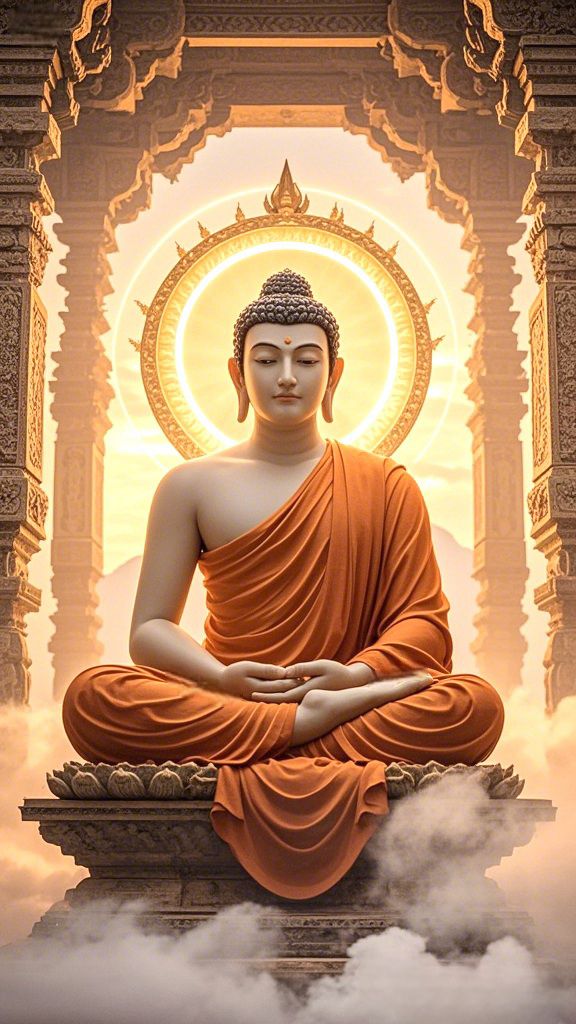 Buddha in peaceful meditation pose