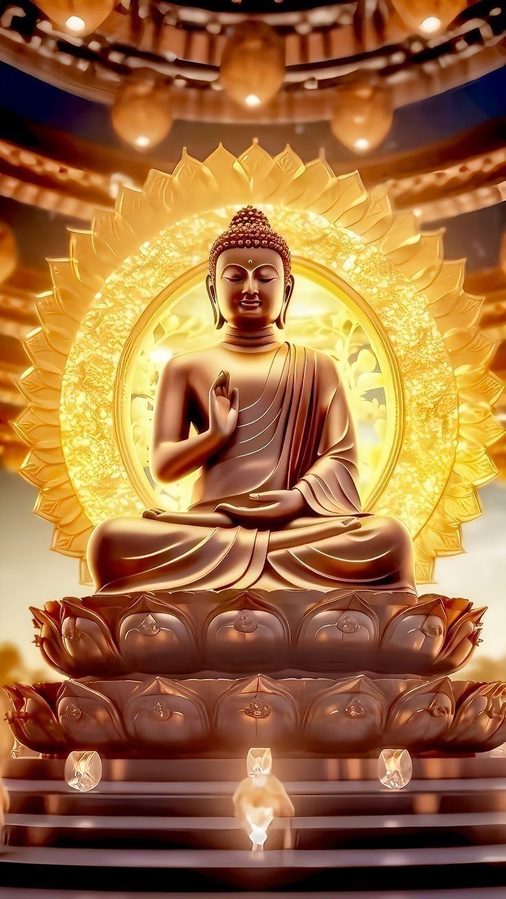 Buddha in meditative lotus pose.
