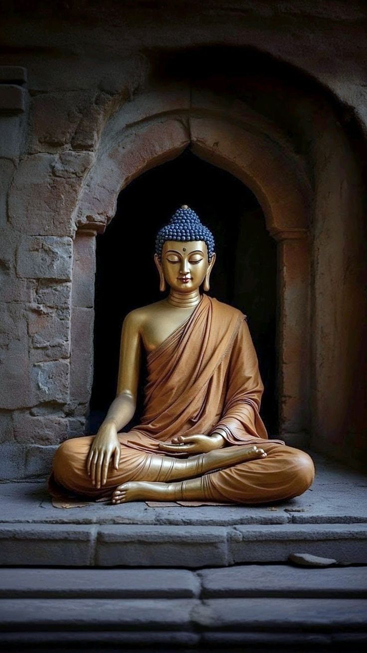 Buddha statue in meditative pose
