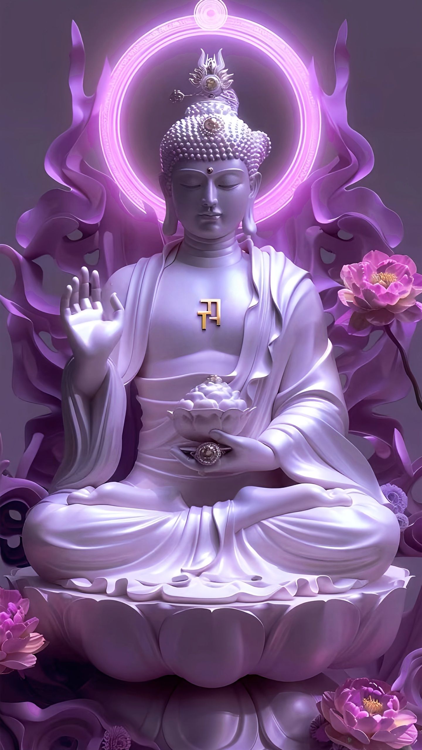 Buddha in meditative lotus position