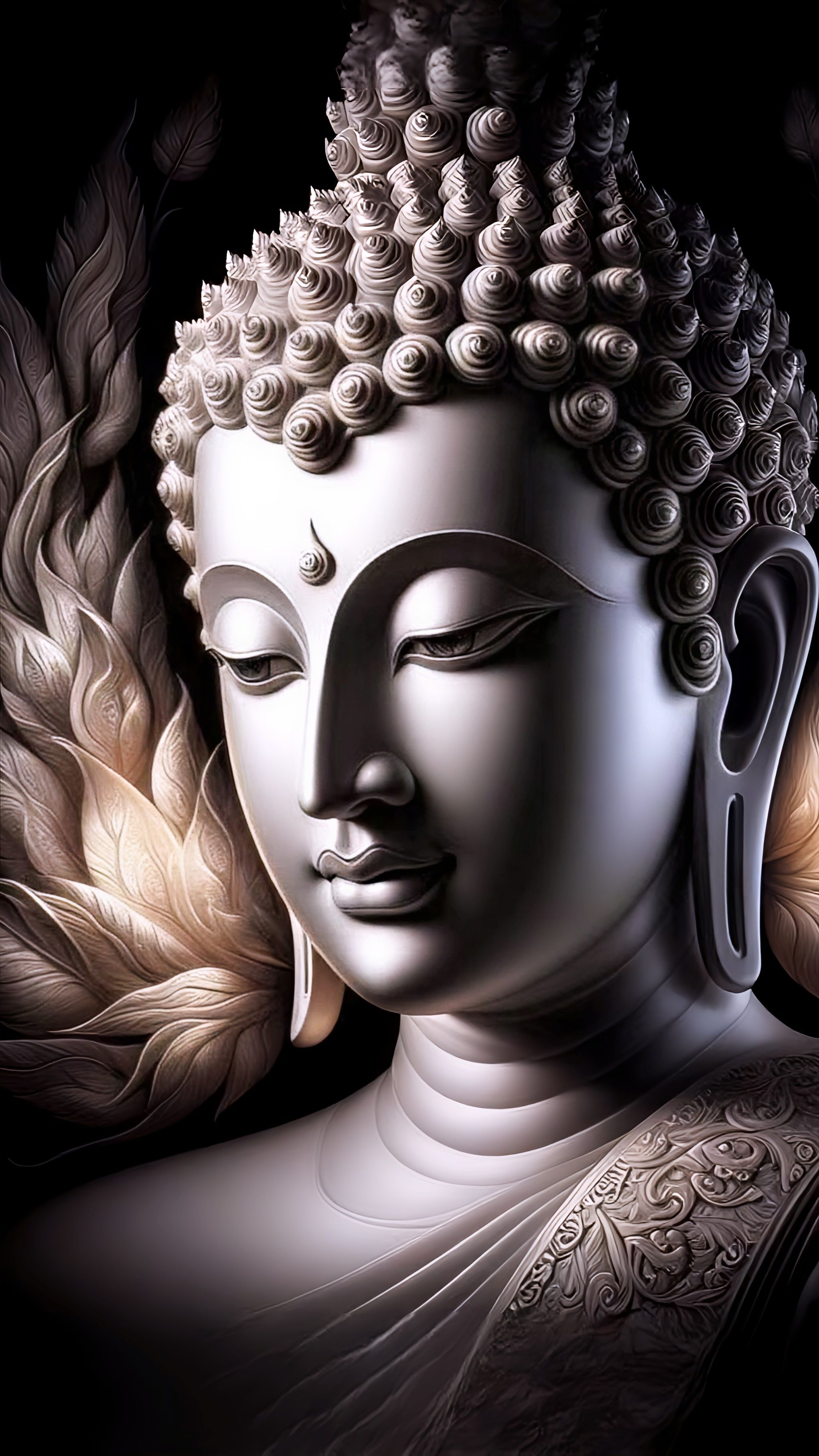 Peaceful portrait of Lord Buddha.