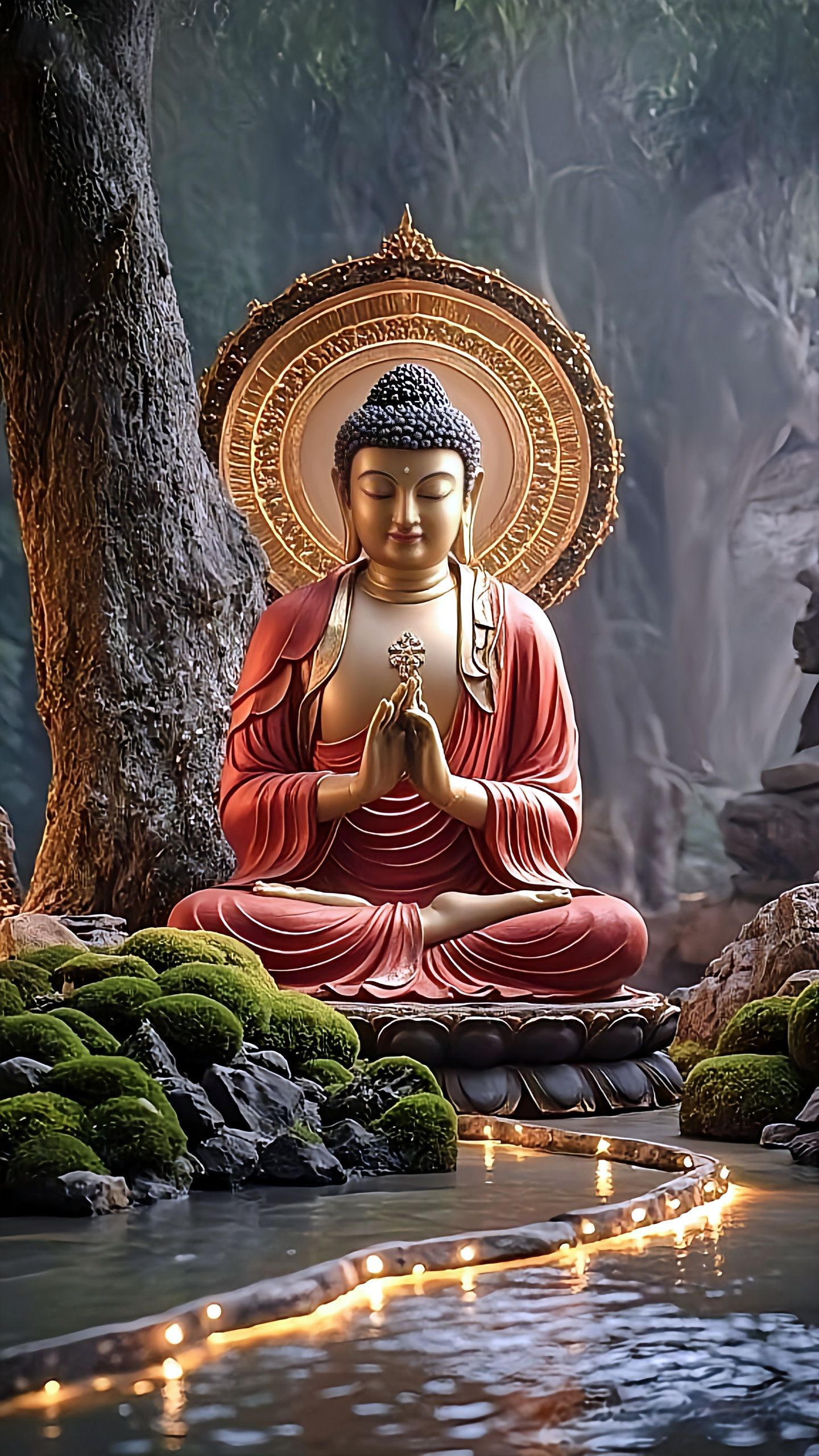 Buddha in peaceful meditation pose