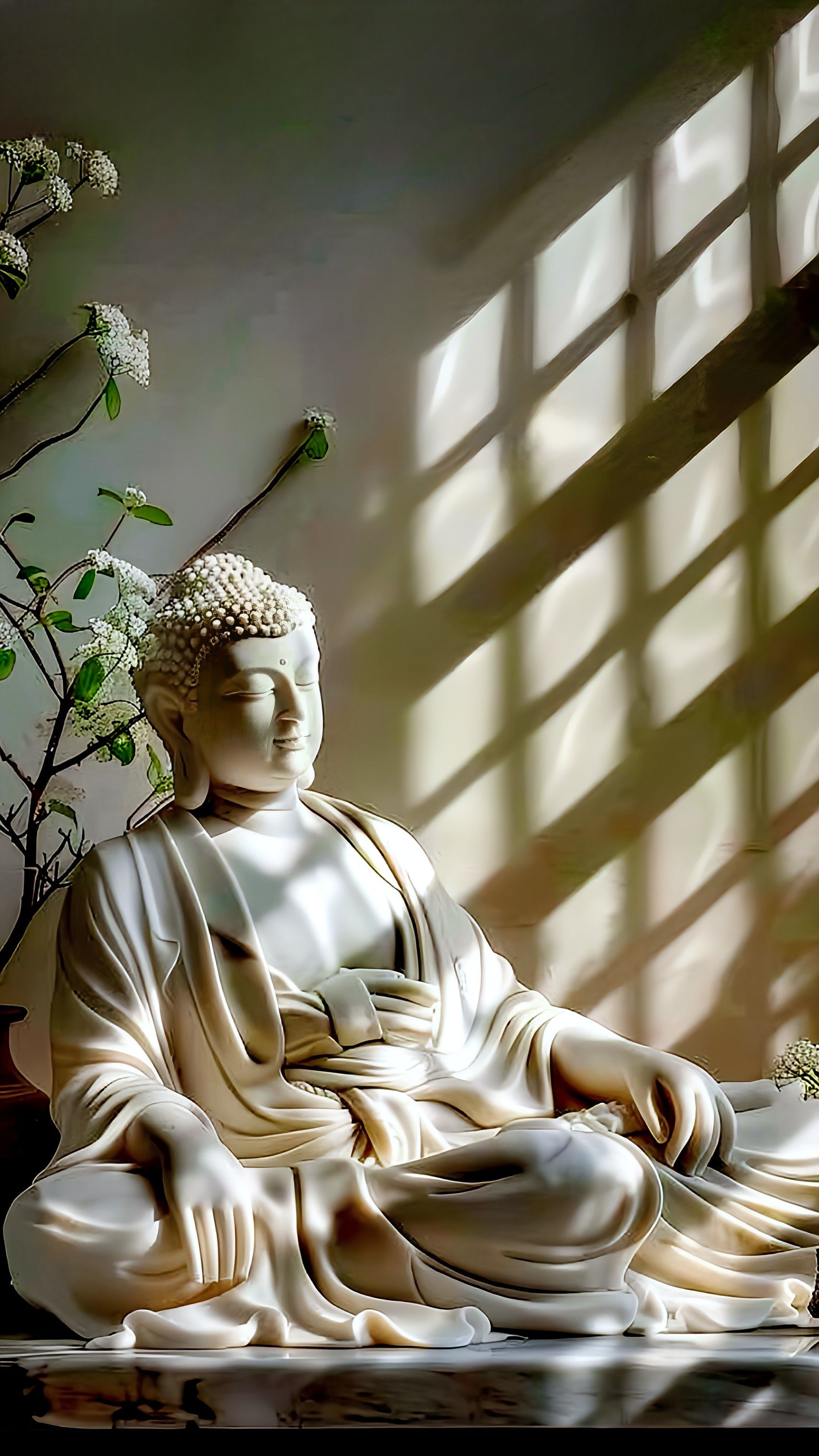 Buddha statue in peaceful meditation