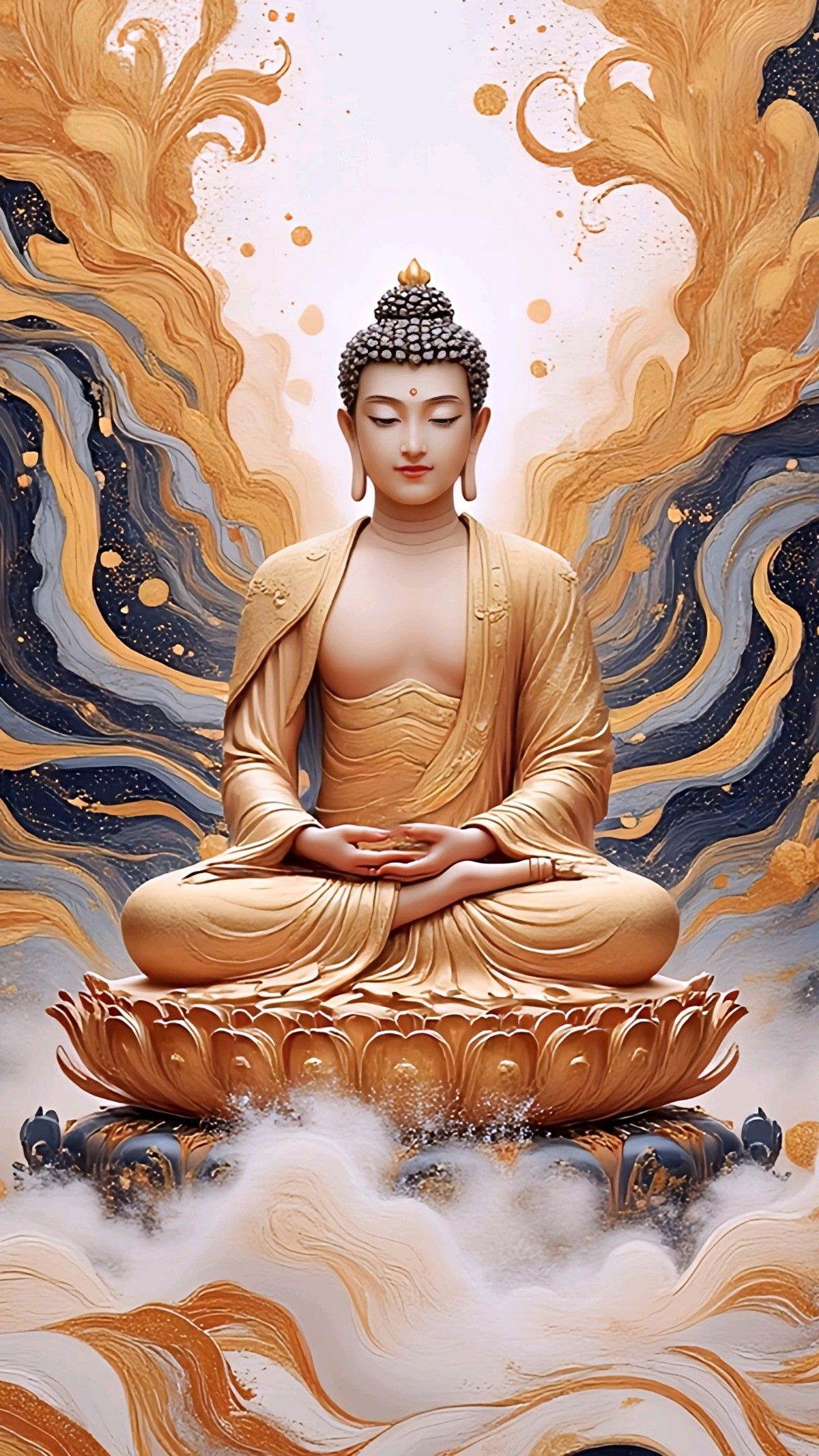 Buddha in peaceful meditation pose
