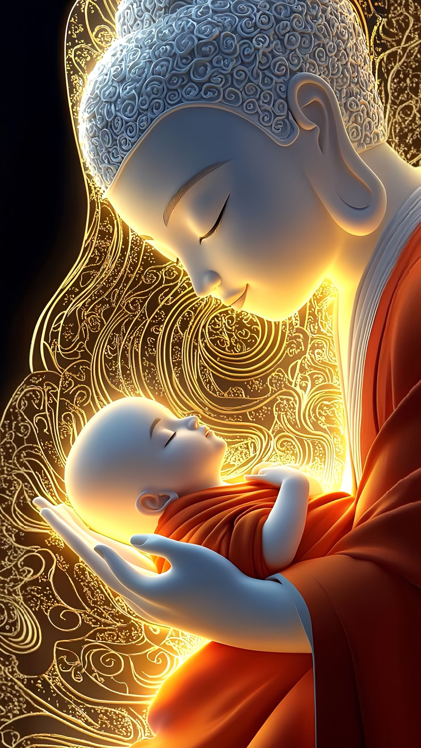 Buddha in peaceful meditative pose