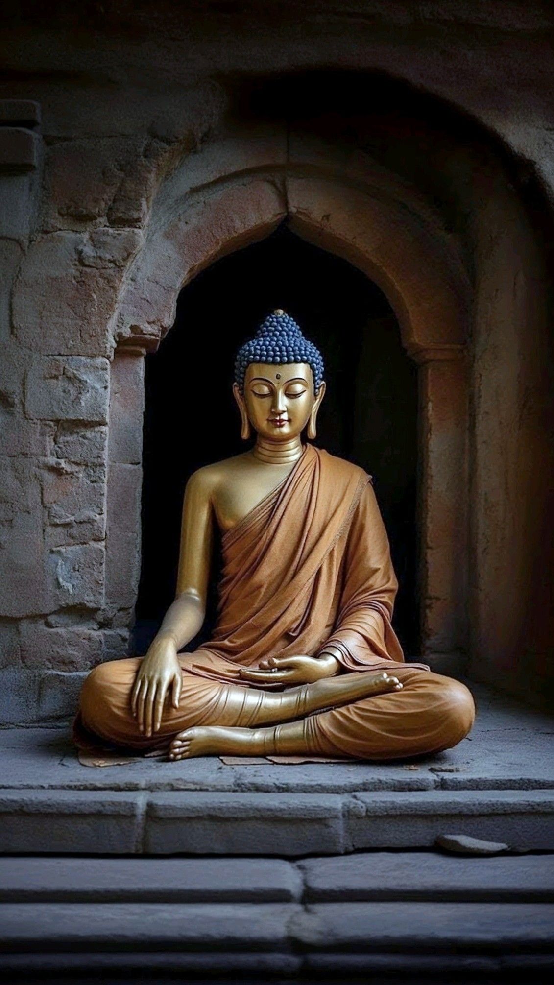 Buddha statue in meditative pose