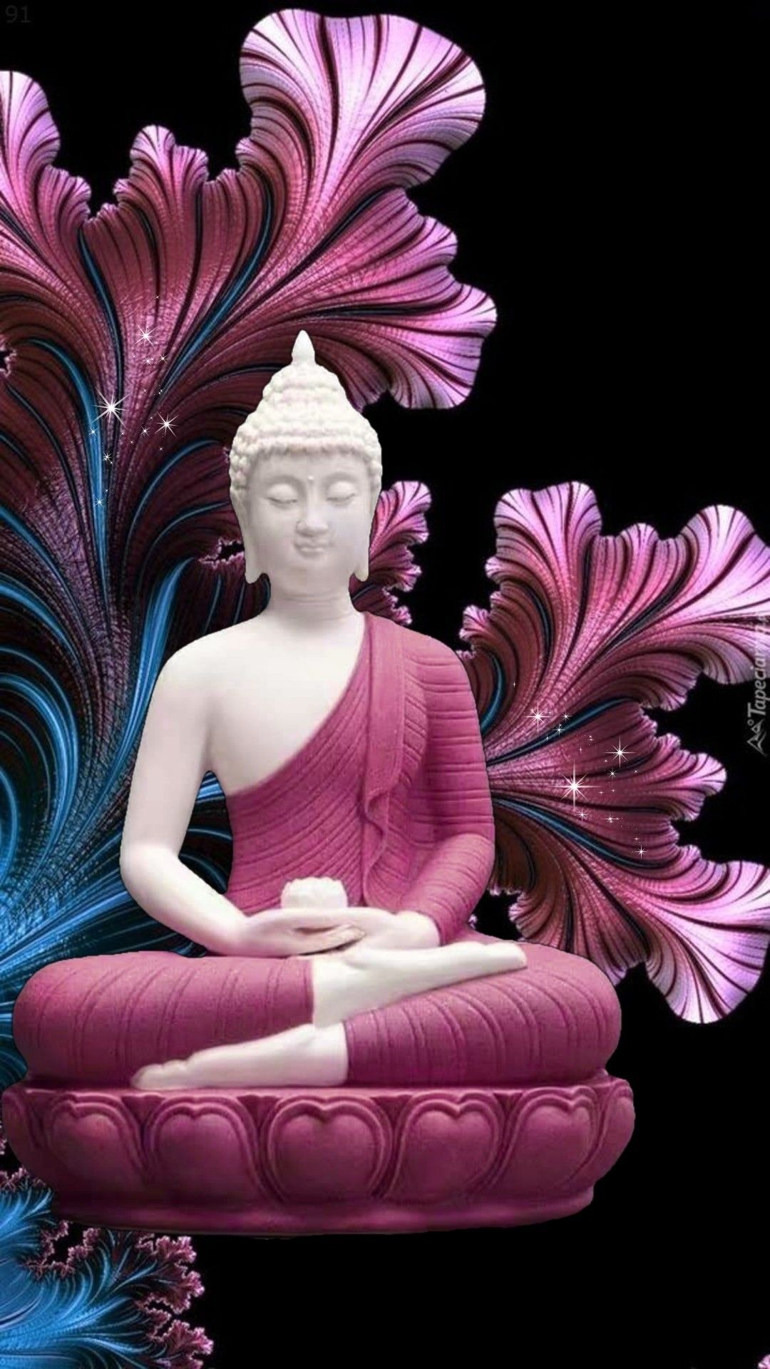 Buddha meditating in lotus position
