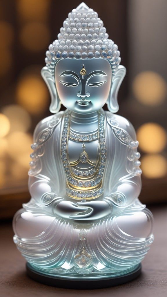 Gautam Buddha in peaceful meditation pose.