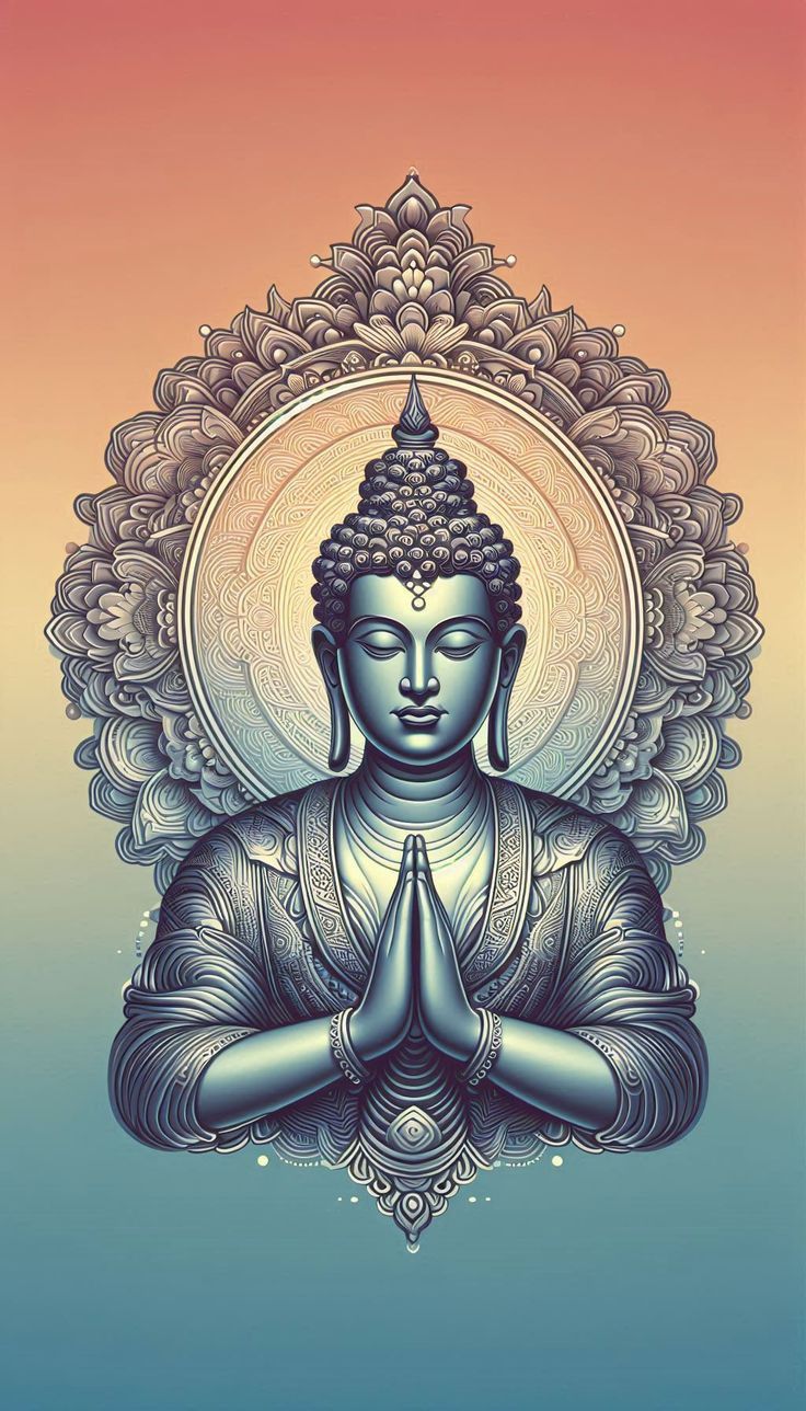 Buddha in meditative prayer pose.