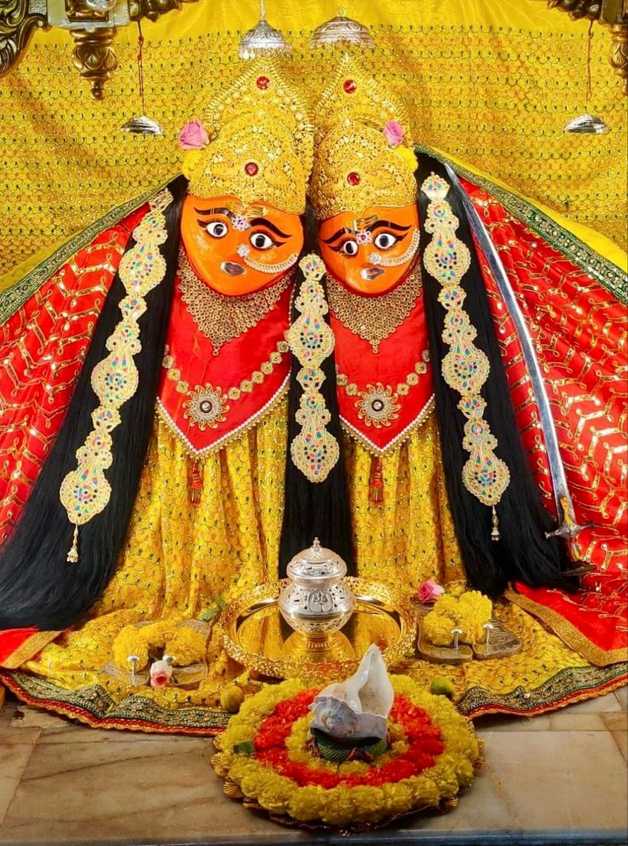 Chamunda Maa two-faced golden temple image