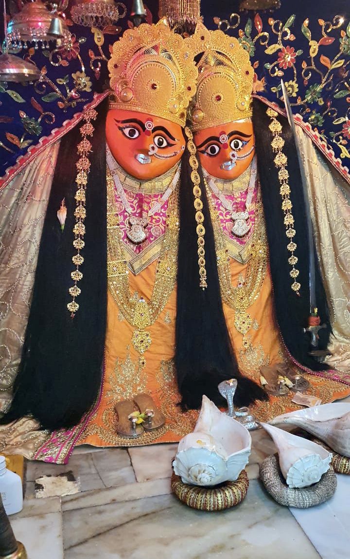 Two-faced Chamunda Maa temple deity