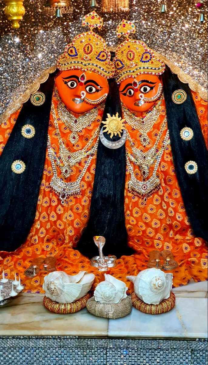 Powerful Chamunda Maa dual-face wallpaper