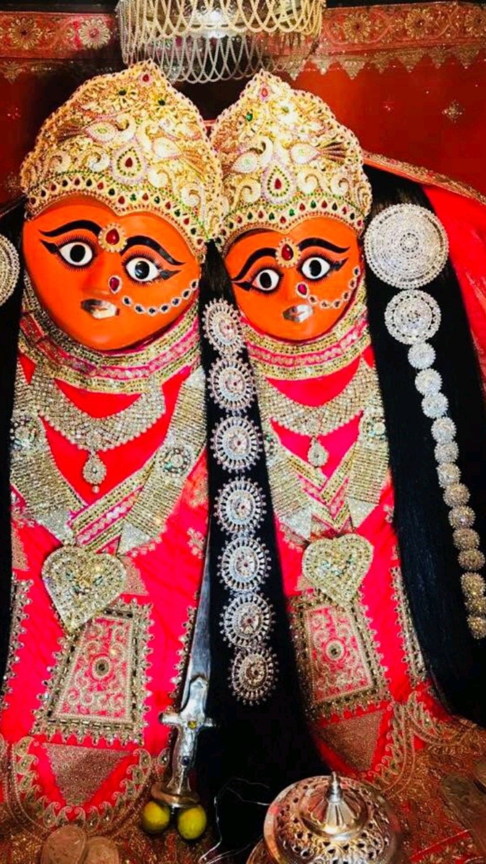 Dual-headed Chamunda Maa divine image