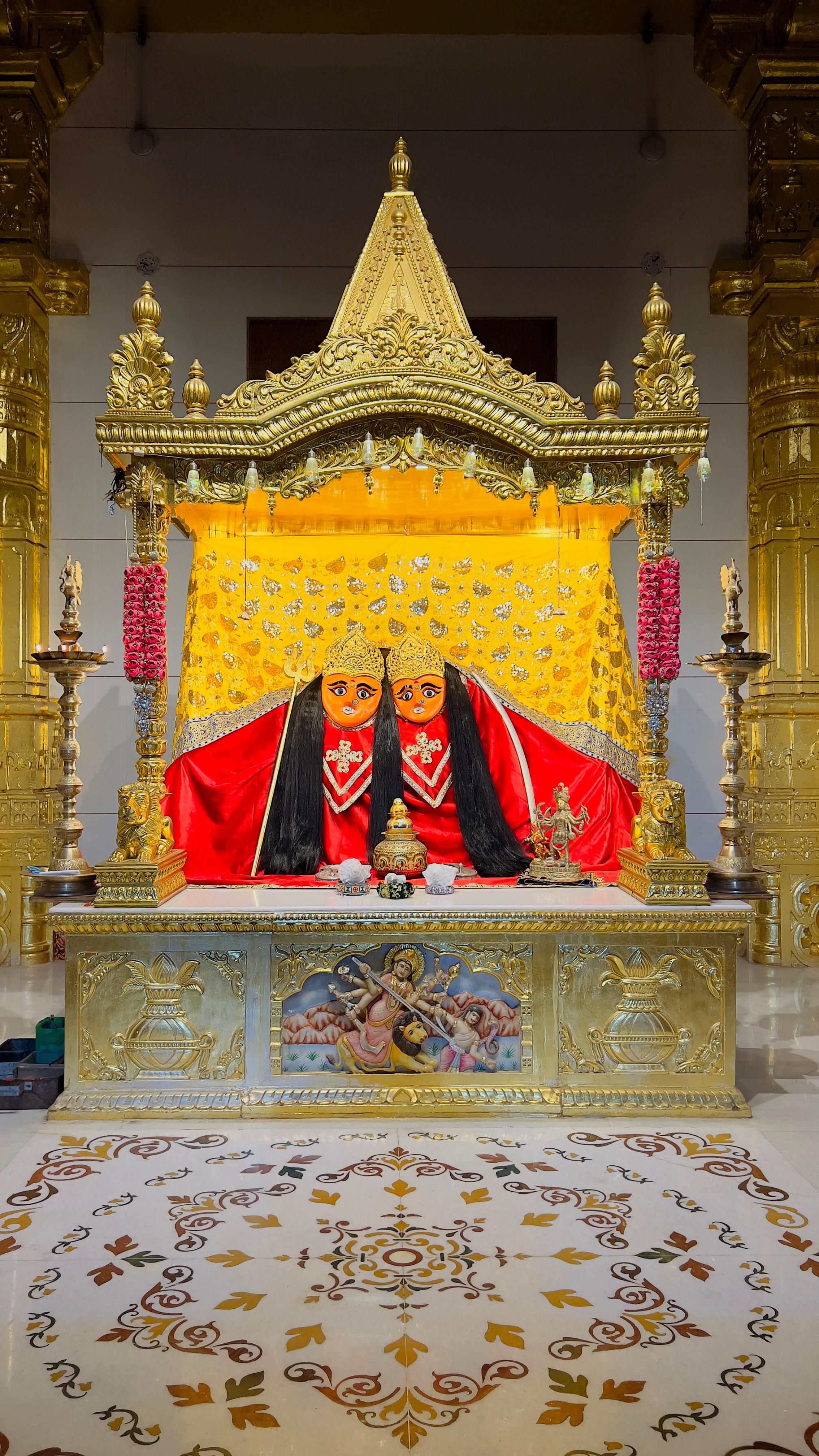 Chamunda Maa in a golden temple.