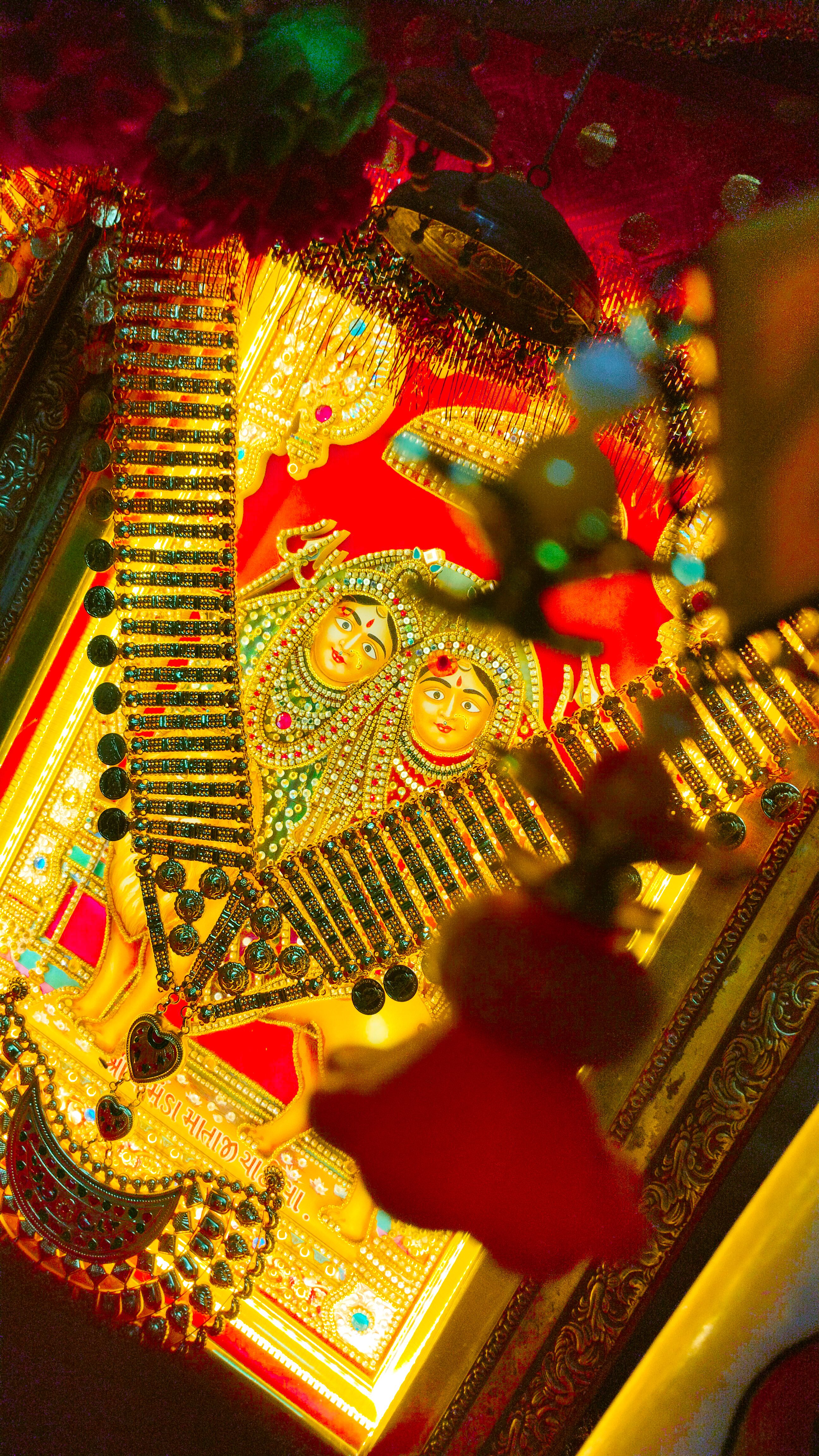 Chamunda Maa in golden adornments