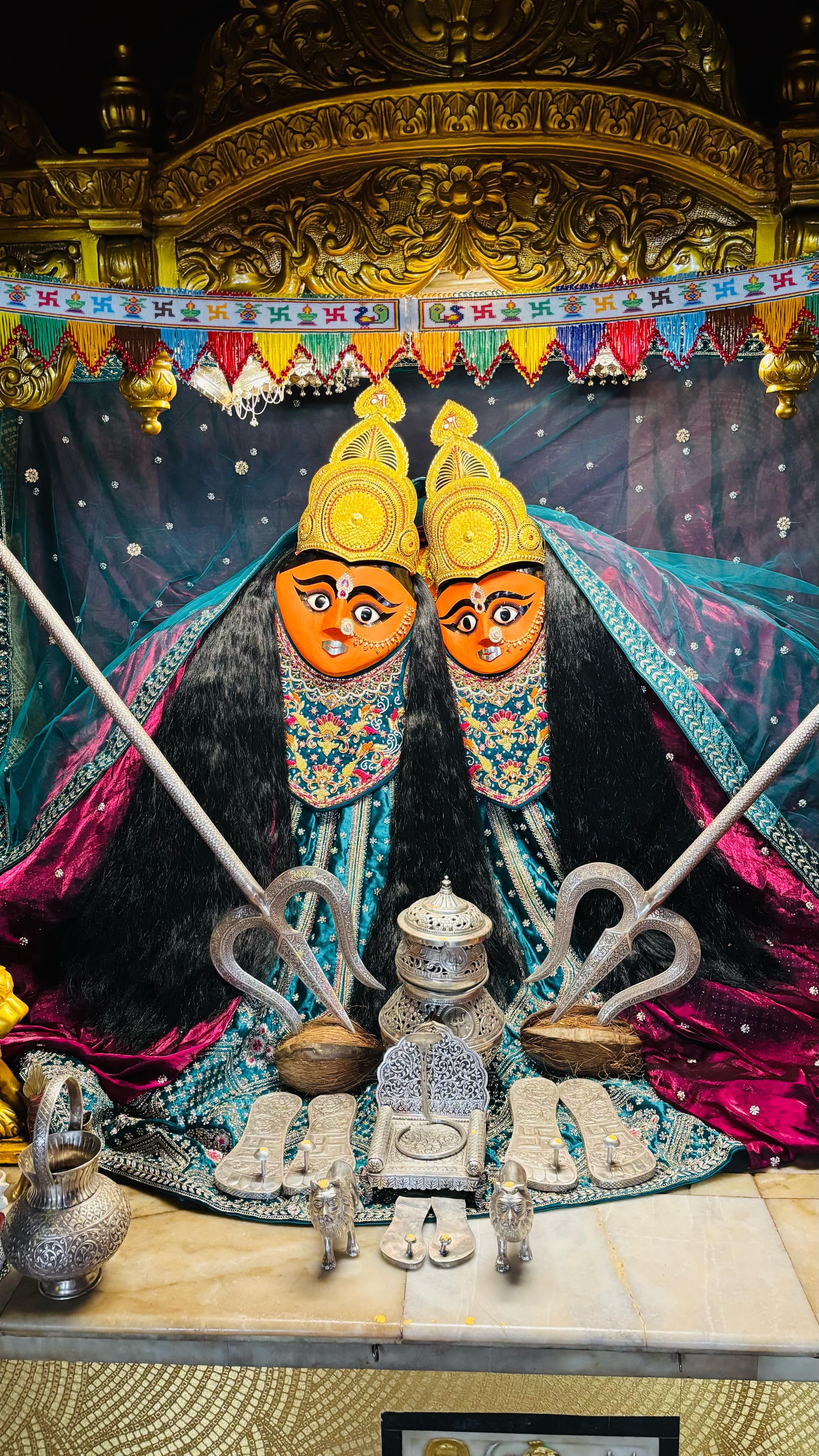 Two-headed Chamunda Maa temple depiction