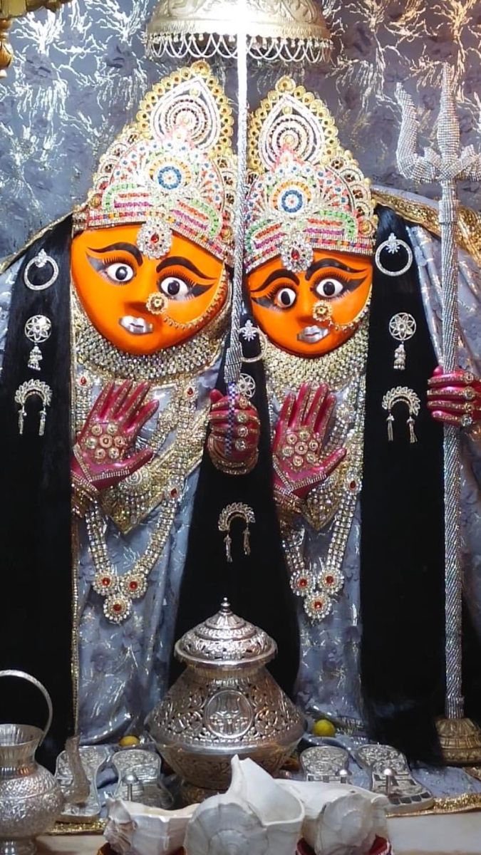 Chamunda Maa with twin faces, divine
