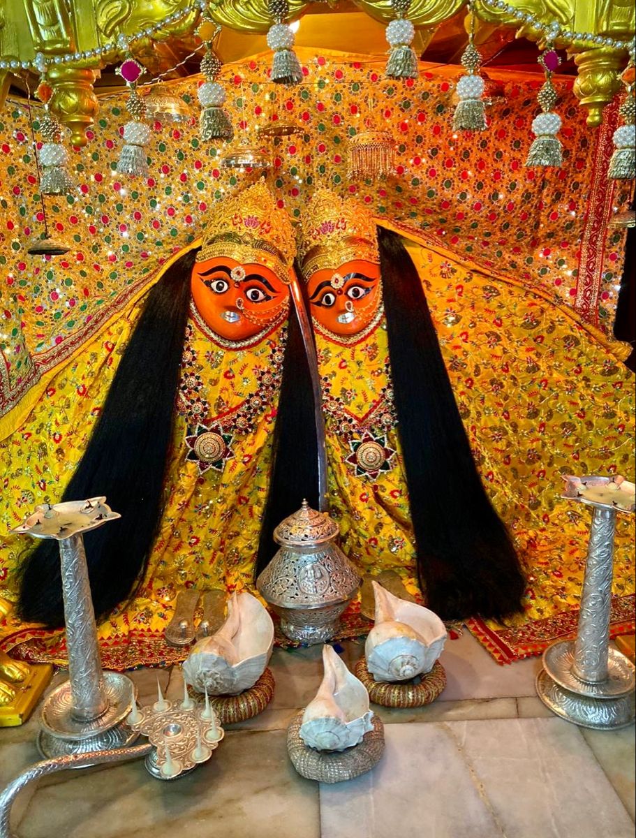Two-faced Chamunda Maa temple offering