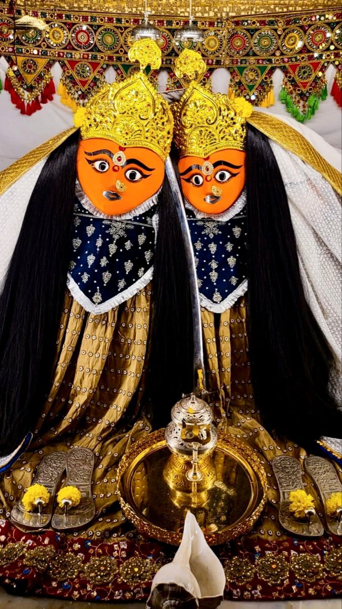 Two-headed Chamunda Maa devotional image