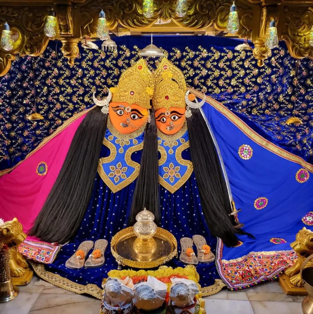 Two-faced Chamunda Maa idol in temple